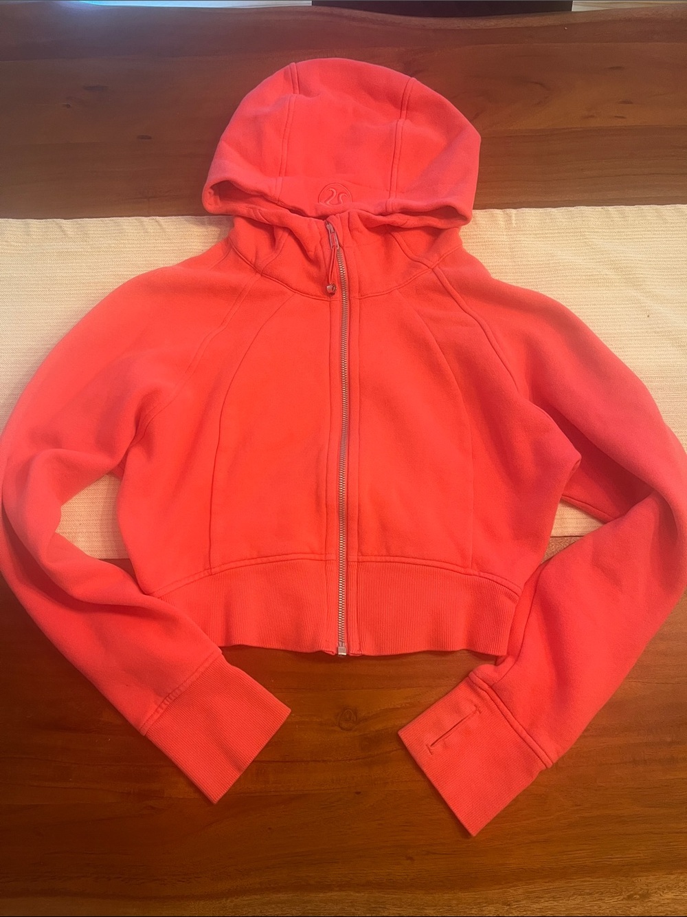 lululemon athletica Coral Cropped Full-Zip Hooded Jacket